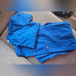 Womens Blue Cherokee Scrub Set Size Medium